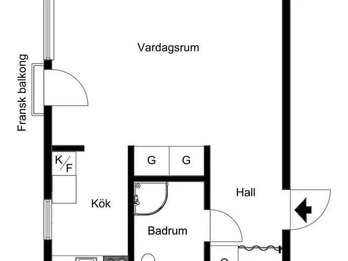 Floor plan for Isjaktsgränd 33, 3tr