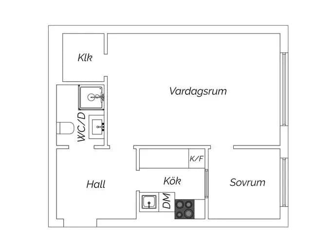 Floor plan for Lindhagensgatan 63