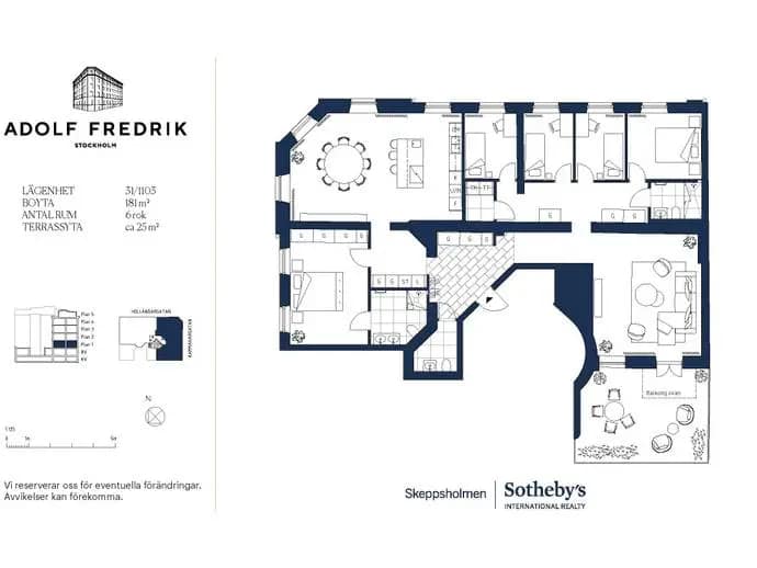 Floor plan for Holländargatan 21A