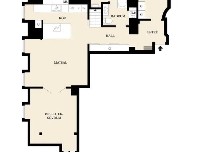 Planritning för Adolf Fredriks Kyrkogata 5