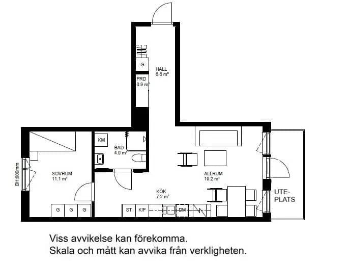 Floor plan for Kista Gårdsväg 18