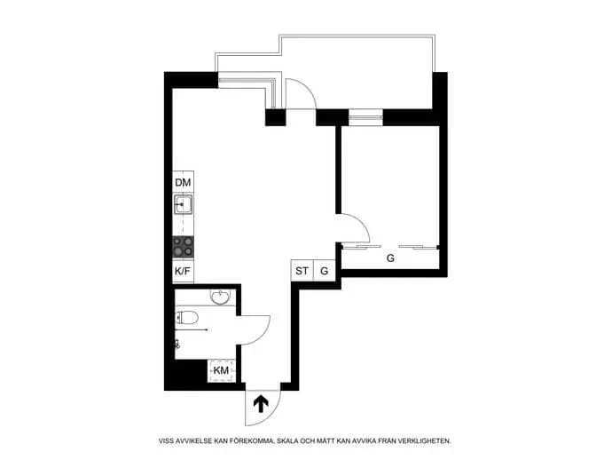 Floor plan for Östhammarsgatan 72A