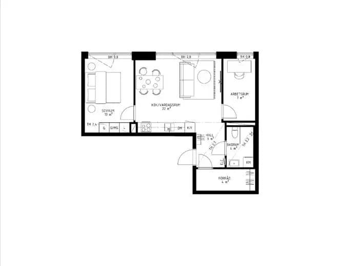 Floor plan for Kistagången