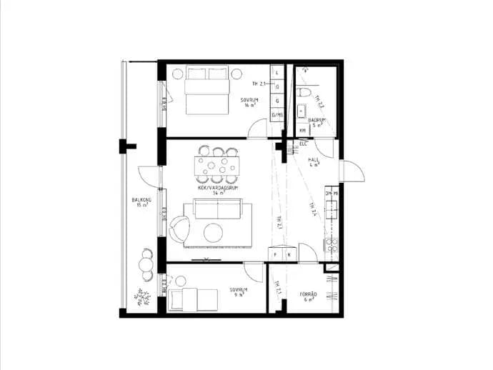 Floor plan for Kistagången