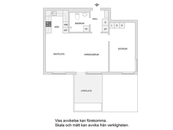 Floor plan for Aprikosgatan 17B