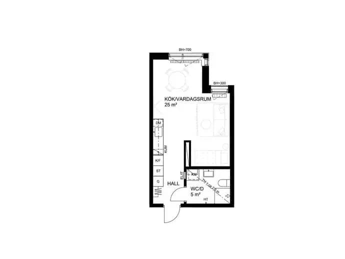 Floor plan for Kellgrensgatan