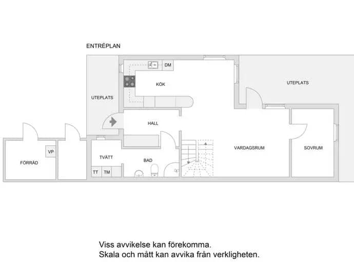 Floor plan for Gråvidegränd 18