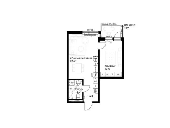 Floor plan for Kellgrensgatan
