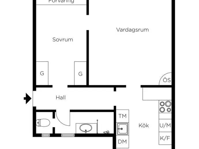 Floor plan for Styrmansgatan 21A