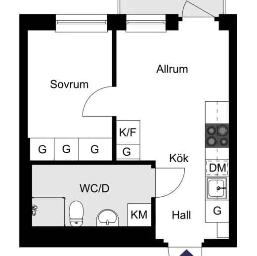 Floor plan for Responsgatan 36