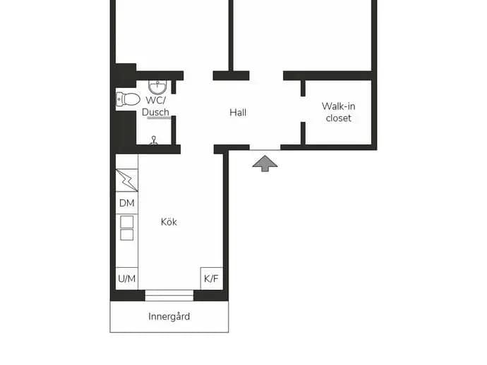 Floor plan for Västmannagatan 85A