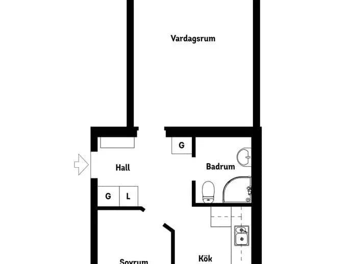 Floor plan for Sandfjärdsgatan 112