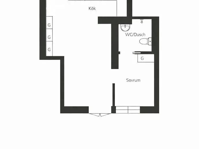 Floor plan for Strålgatan 8