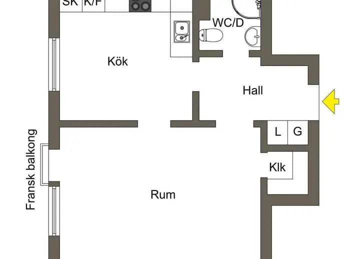 Floor plan for Astrakangatan 99