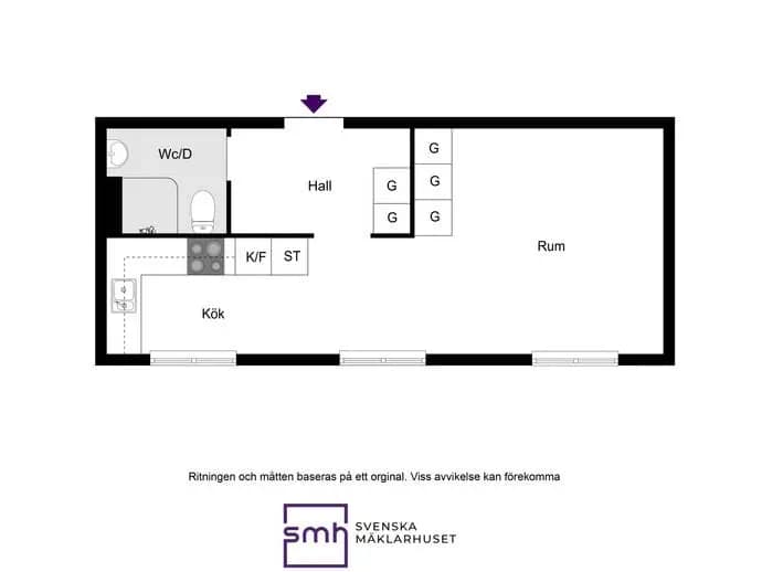 Floor plan for Agatvägen 28