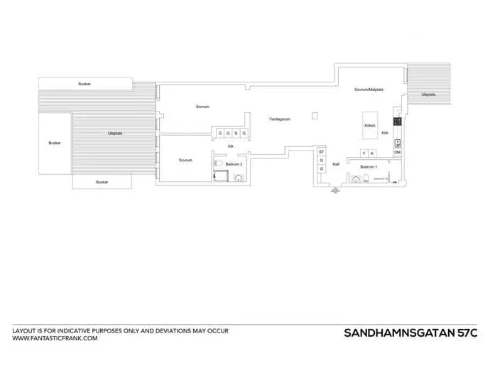 Floor plan for Sandhamnsgatan 57C