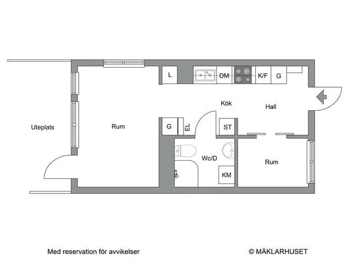 Floor plan for Klädesvägen 28