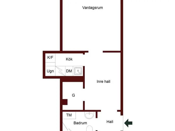 Floor plan for Roslagsgatan 47