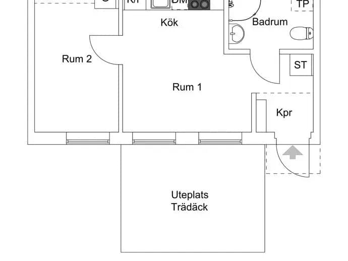 Floor plan for Ibsengatan 74B