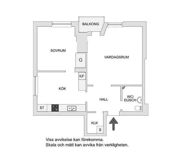 Floor plan for Hässelby torg 2, vån 7