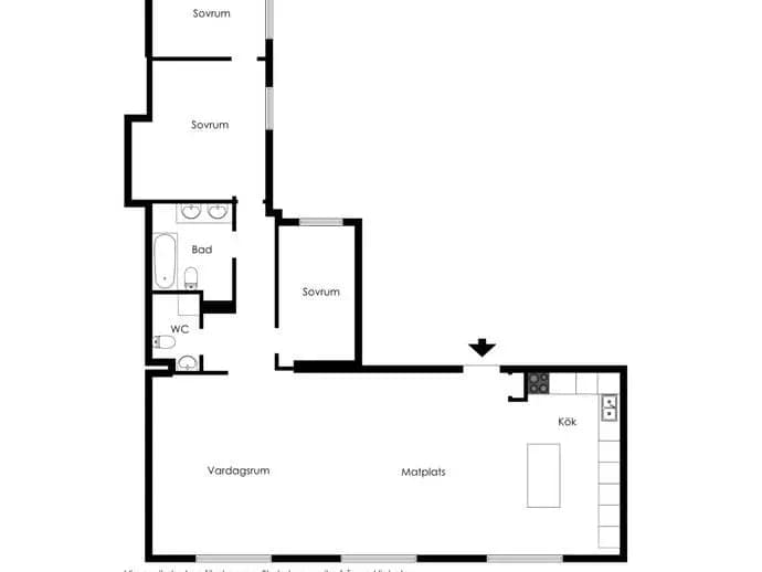 Floor plan for Mälartorget 15