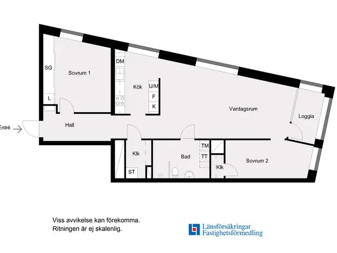 Floor plan for Borgarfjordsgatan 21A