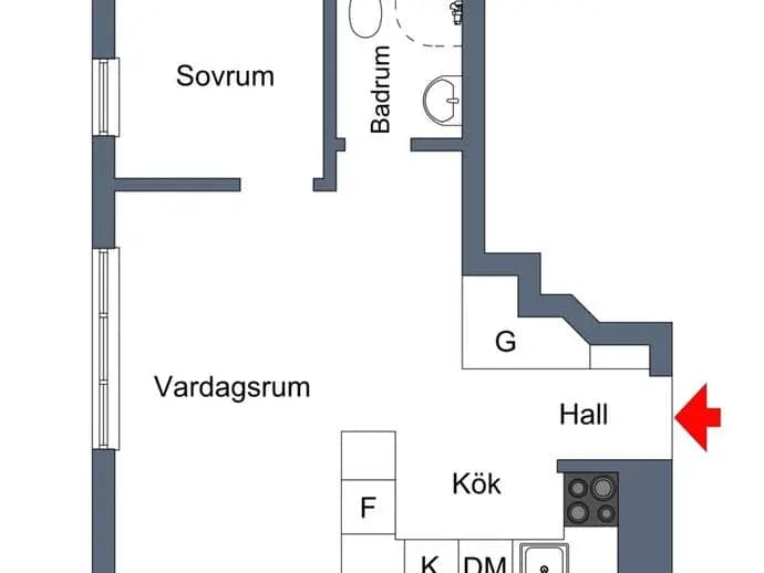 Floor plan for Kungsklippan 11