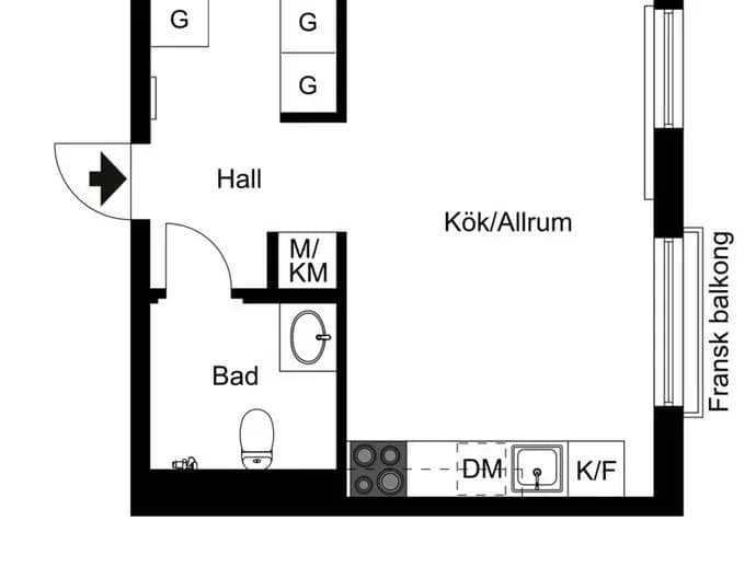 Floor plan for Kratsbodavägen 50B
