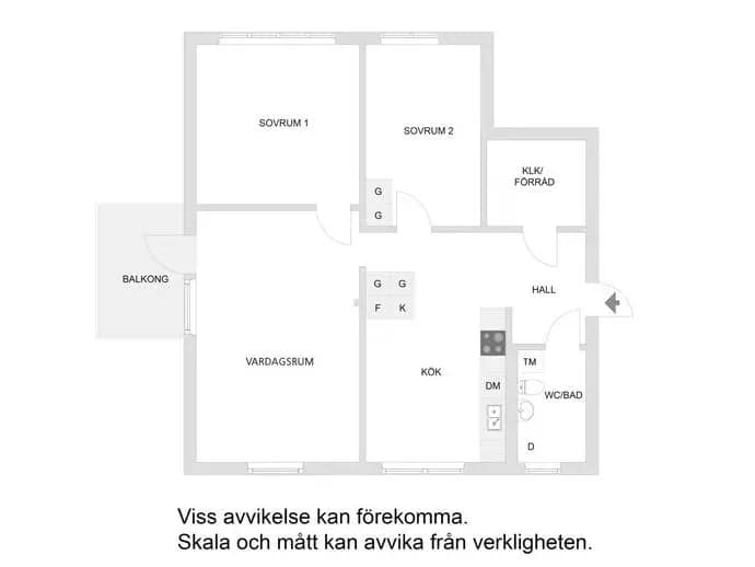 Floor plan for Ringstedsgatan 3, 1 tr