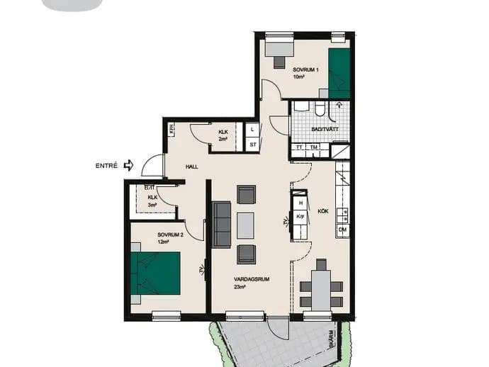 Floor plan for Slåttervallsgatan 3