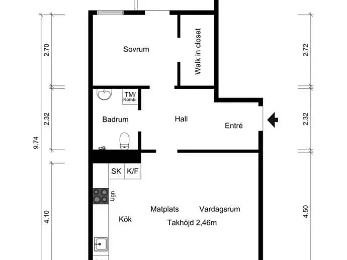 Floor plan for Eksätravägen 412, 5tr