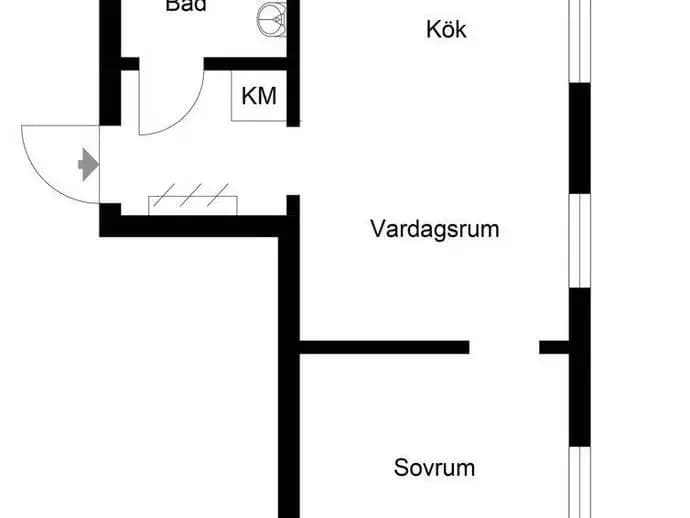 Floor plan for Kratsbodavägen 50C