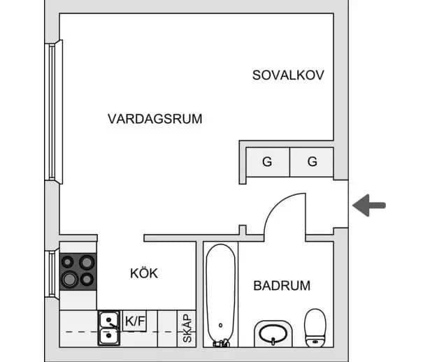 Floor plan for Doktor Widerströms Gata 58