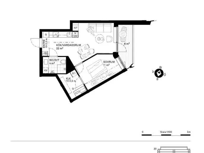 Floor plan for Gasverksvägen 6F