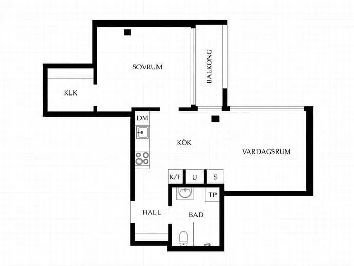 Floor plan for Sandhamnsgatan 75D