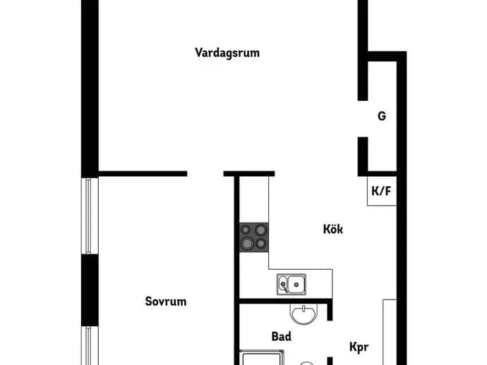 Floor plan for Tranebergsvägen 22