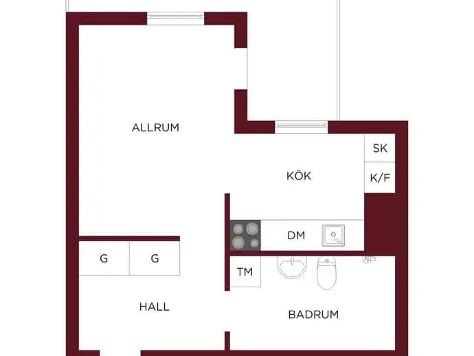Planritning för Bastuhagsvägen 55