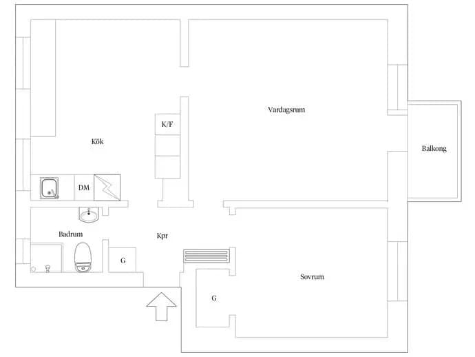 Floor plan for Alingsåsvägen 16