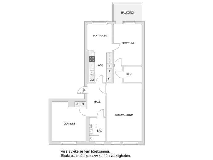 Floor plan for Stavangergatan 74