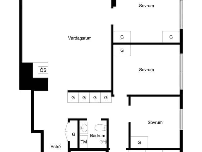 Floor plan for Sandhamnsgatan 1