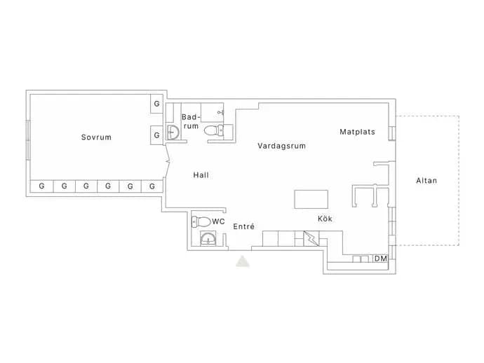 Planritning för Kammakargatan 64B