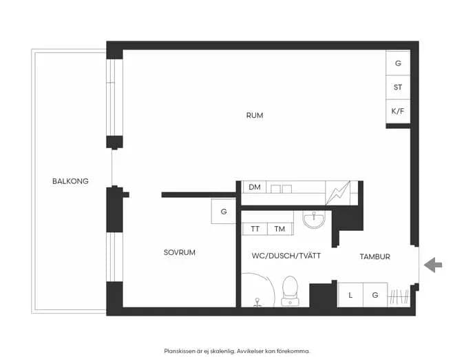 Floor plan for Östra Rögårdsgatan 20