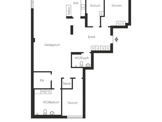 Floor plan for Hannebergsgatan 22
