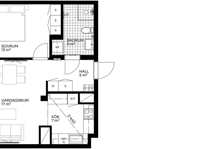 Floor plan for Ingetoragatan 3