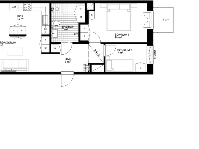 Floor plan for Ingetoragatan 3