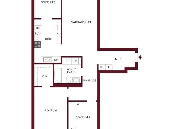 Planritning för Järva skjutbaneväg 31