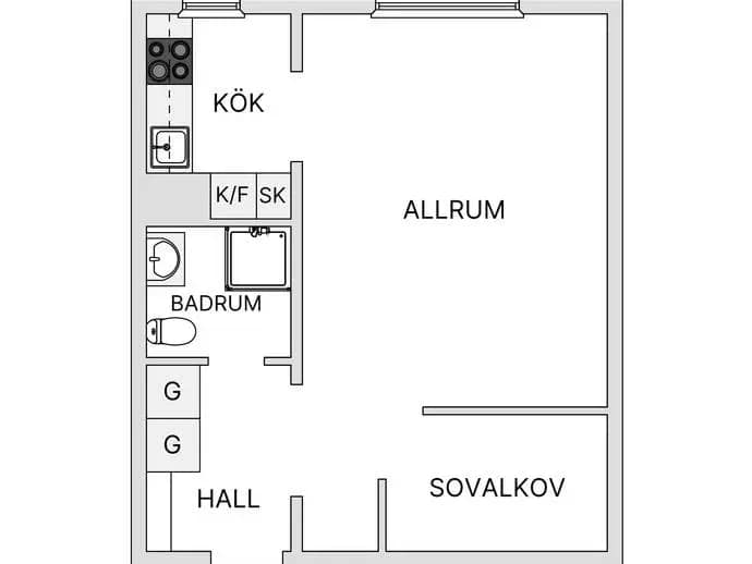 Floor plan for Edinsvägen 3