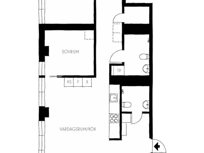 Floor plan for Kvarnholmsvägen 96