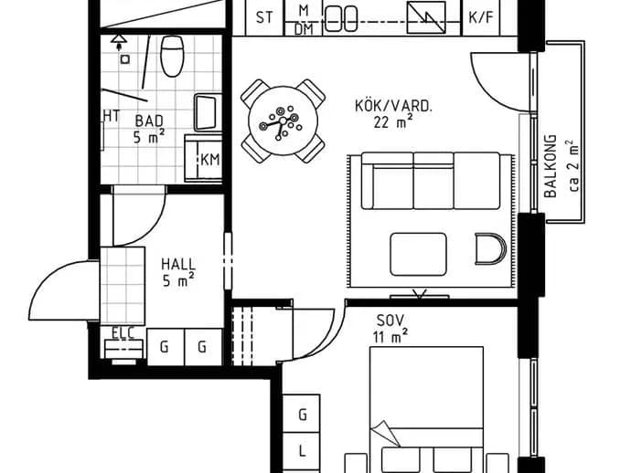 Planritning för Värmdövägen 121