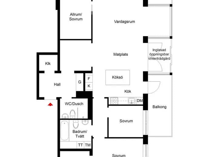 Floor plan for Tollareslingan 7